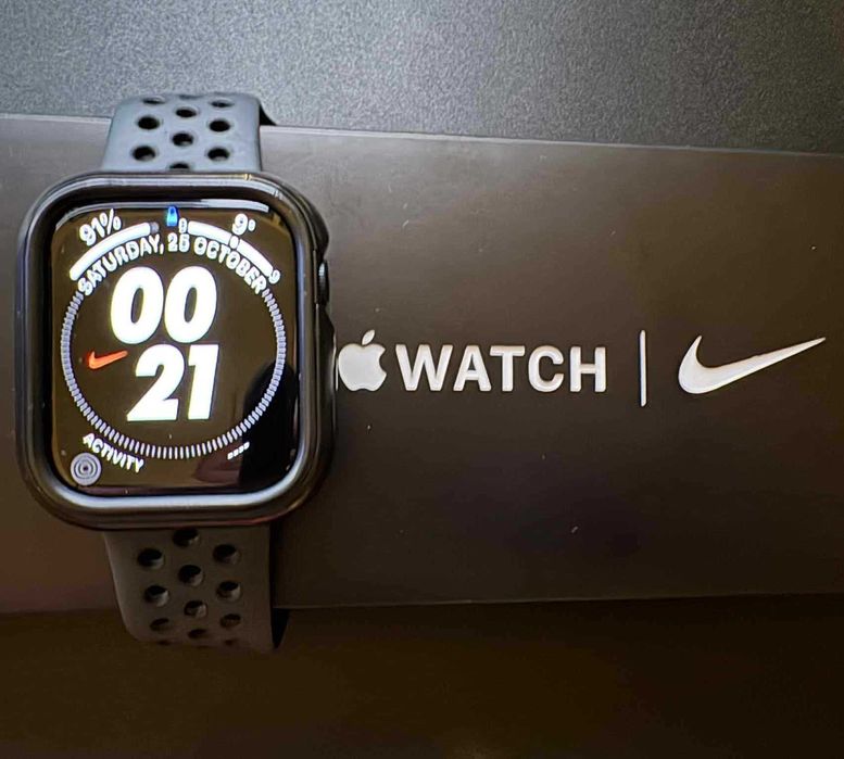 APPLE Watch Nike Series 7, 45mm Midnight Al, Anthracite Sport Band