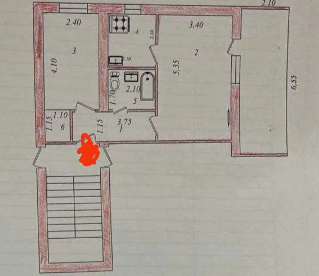 Квартира продаётся Чиланзар 8 2/4/4 кирпич меб тех бал 2*6 парус