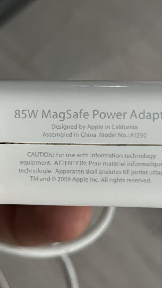 Apple , MagSafe 85w , model A1290