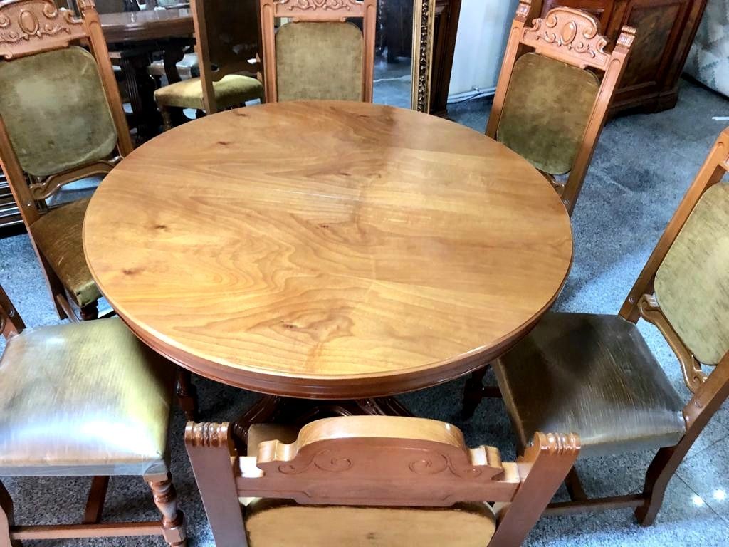 Masa + 6 scaune lemn masiv- noi