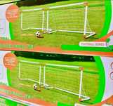Set 2 Porți de fotbal cu minge + Pompa + 8 țăruși