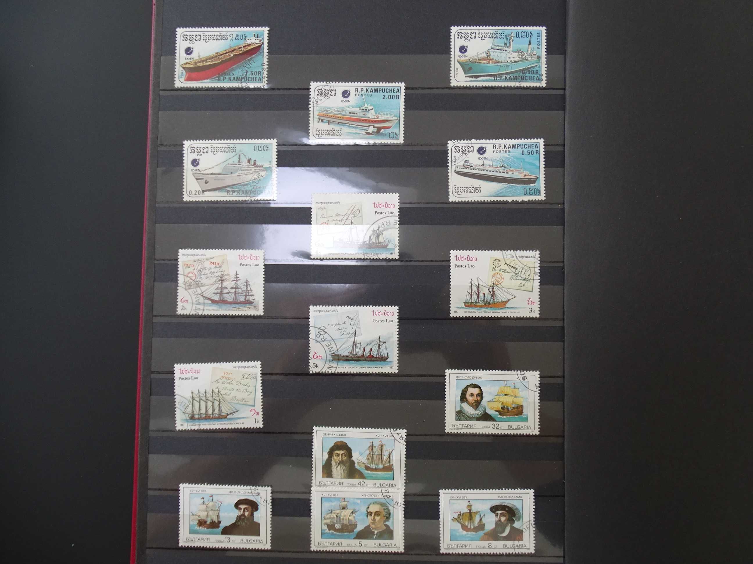 Clasor cu timbre tematice Transporturi (Lot 5)
