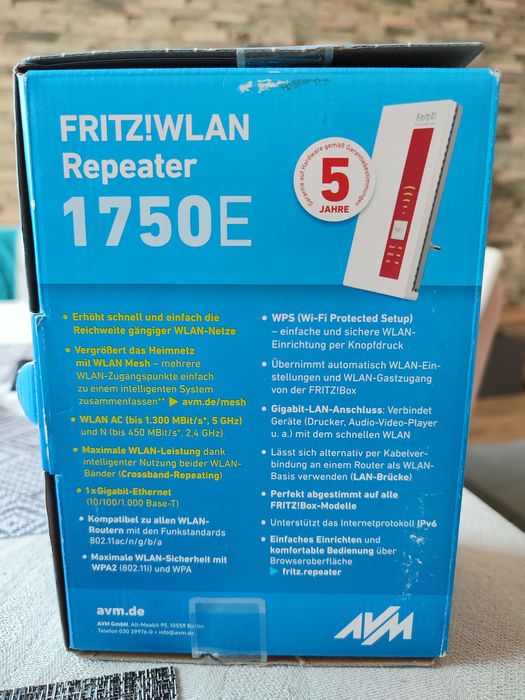 Wifi repeater FRITZ 1750E