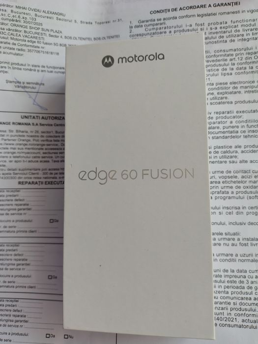 Motorola Edge 60 Fusion sigilat cu garanție