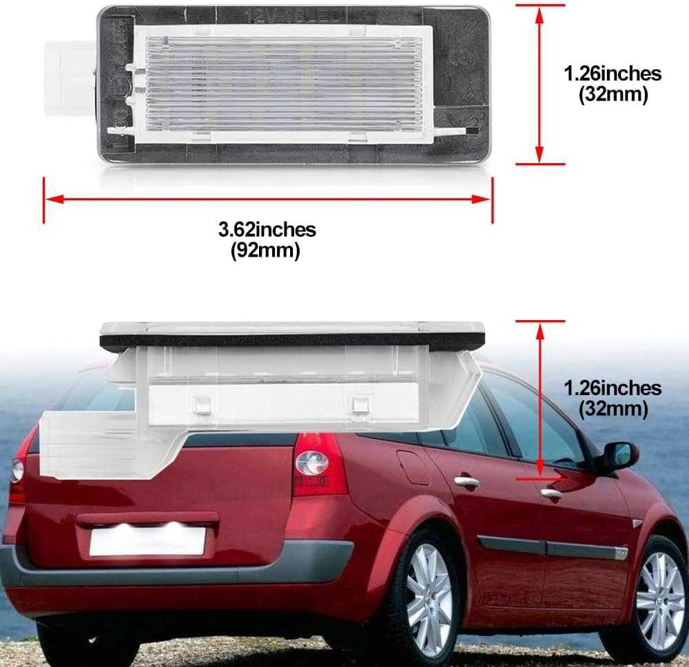 LED плафони регистрационен номер за Renault Espace Scenic Laguna Dacia