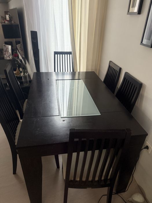 Теапезна маса с 6 стола