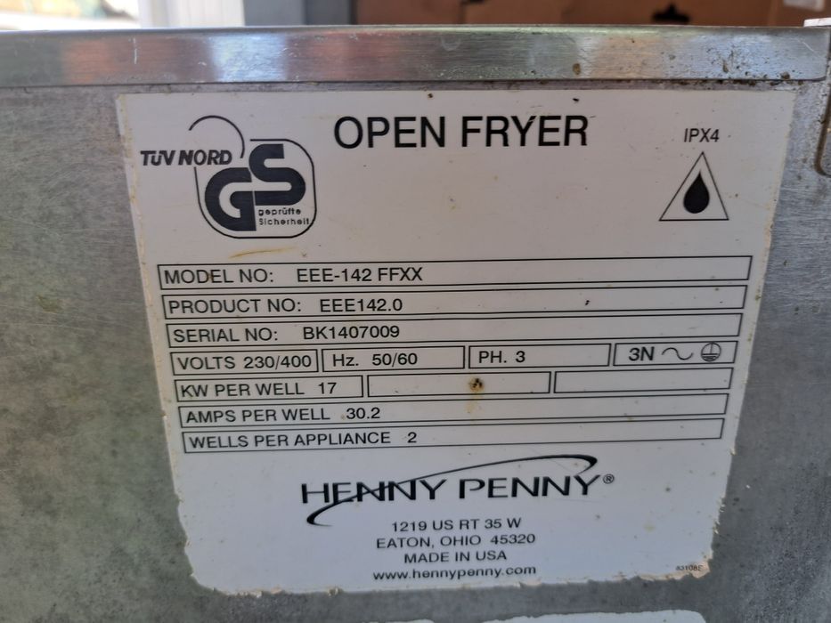 Отворен фритюрник Henny Penny EEE-142, електрически 3 фазен.