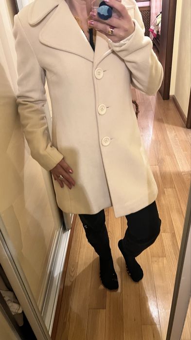 Palton crem Polo Garage elegant, clasic