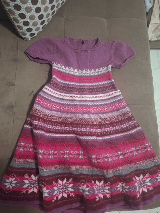 Рокля за момиче 11-12г. на Бенетон нова 160 см