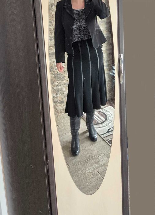 Sacou negru elegant Yokko marimea 44