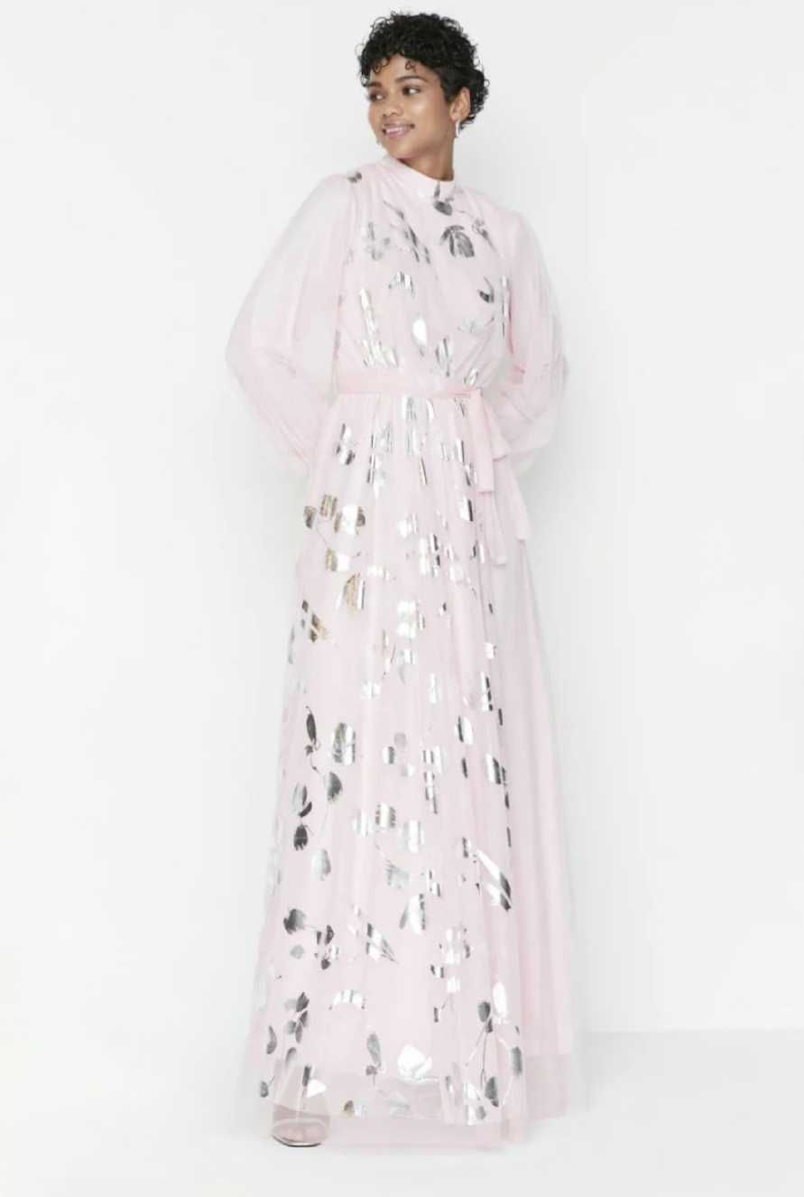 Дамска къса рокля Desigual, дълга розова рокля