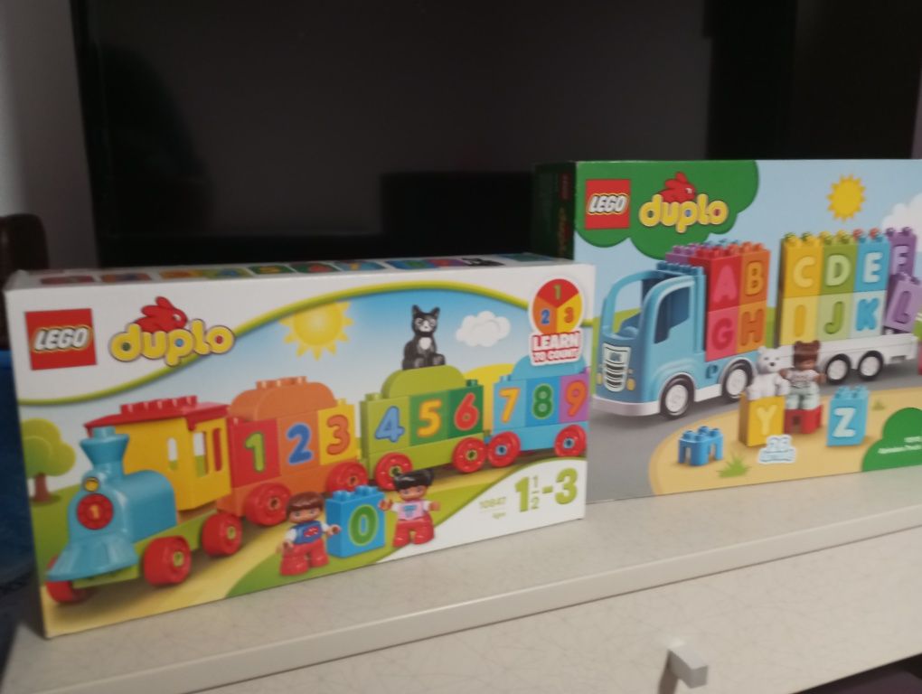 Lego duplo camionul cu litere + trenul cu cifre