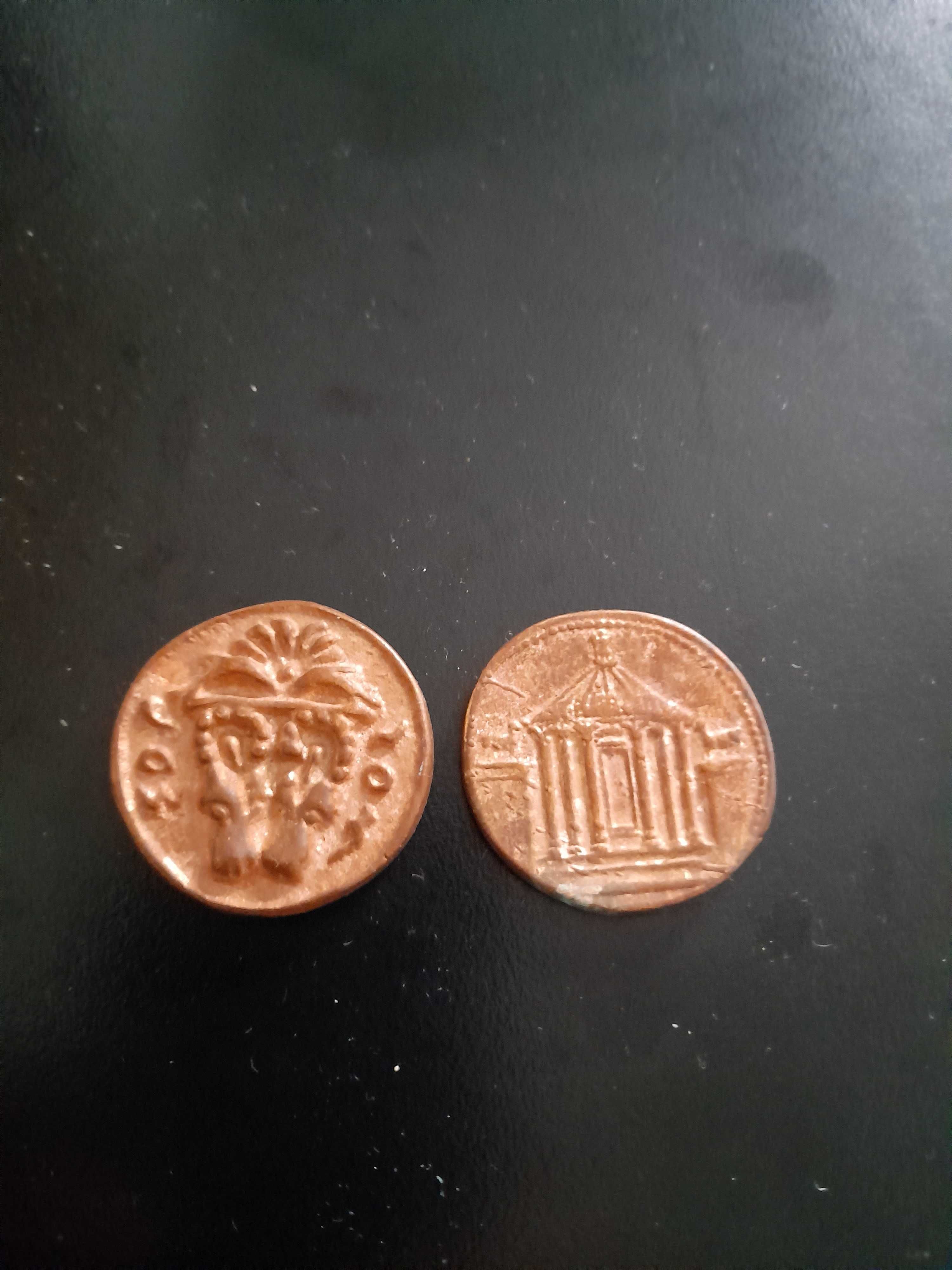 Vand 2 monede vechi timpul romanilor din bronz