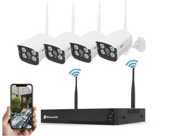 Sistem supraveghere 4 camere Video Wifi,Wirles NVR