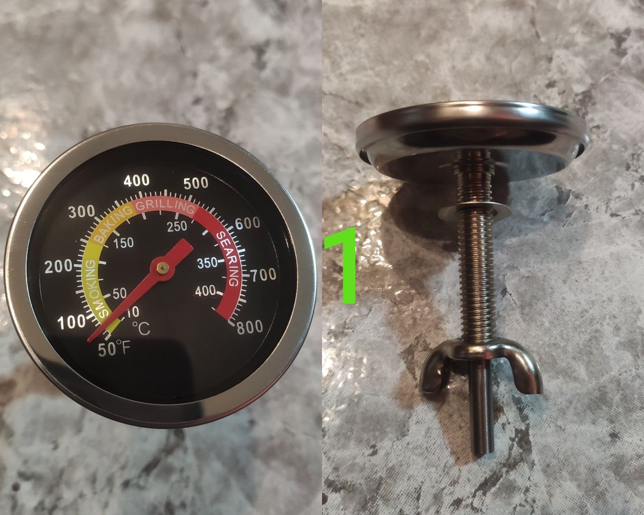 Термометър,термометри за камина, скара, пещ, пушилня, пушилни, 500°C