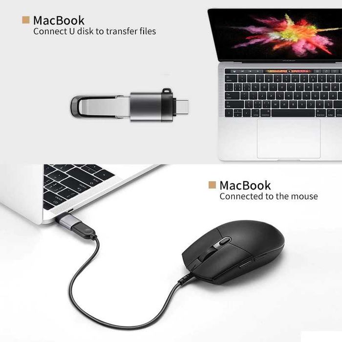 Adaptor OTG USB-C tip C la USB 3.0 pt telefon, laptop