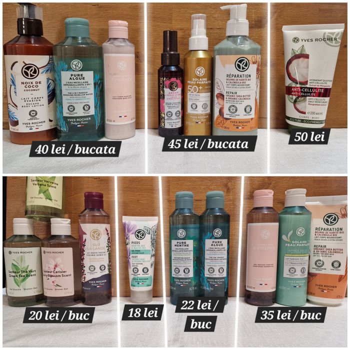 Gel dus sapun lichid lapte corp deodorant gomaj crema Yves Rocher