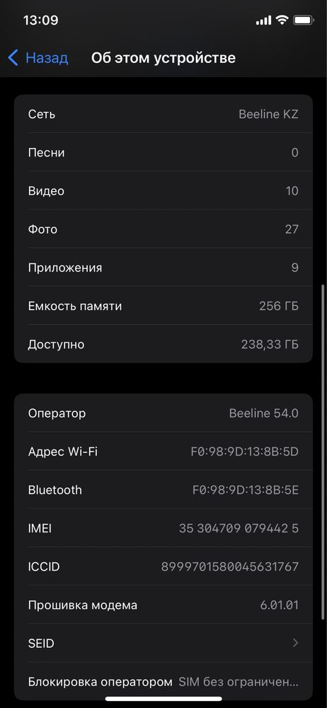Аифон х 256 гб 45000 тенге срочно турде