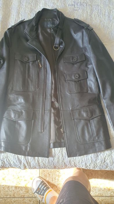 Кожаная куртка (дорого)размер 95(М)