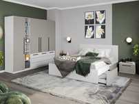 Set Mobila Dormitor Casmir / Alb Soares C14