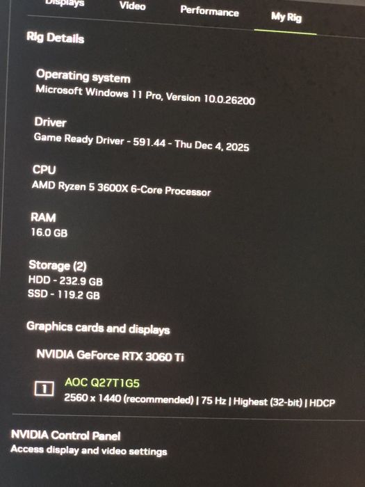 Геймърски Компютър Ryzen 5 3600X + RTX 3060 Ti 8GB | 16GB RAM | ARGB