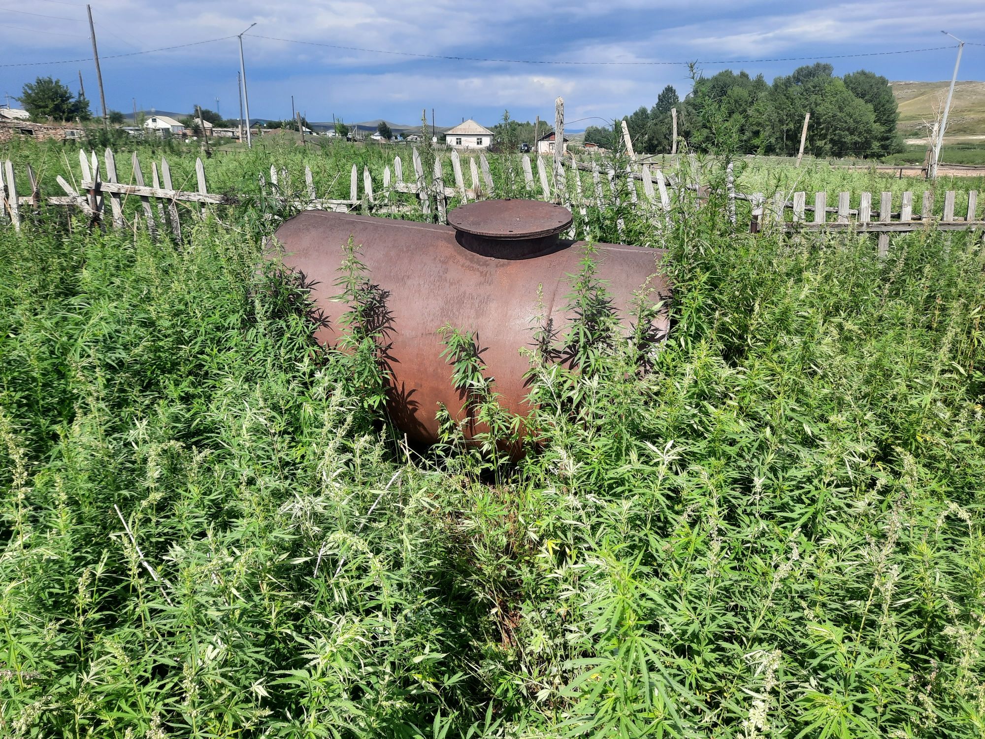 Продам бочку железную 1000 литровую с крышкаи краиником
