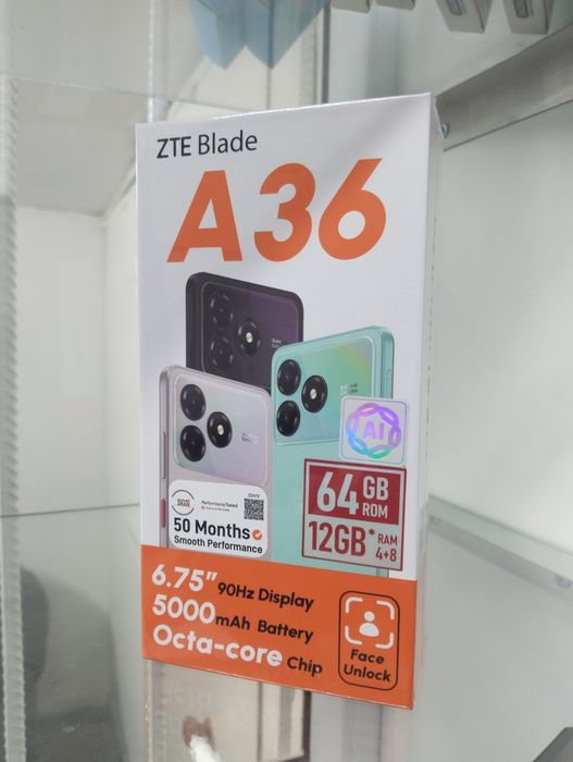 ZTE a36 64gb запечатаный новый в черном цвете