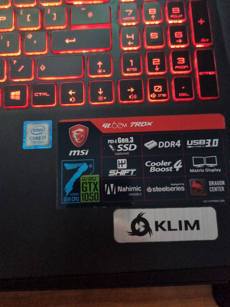 Vand Laptop MSI gaming GL62m 7RDX