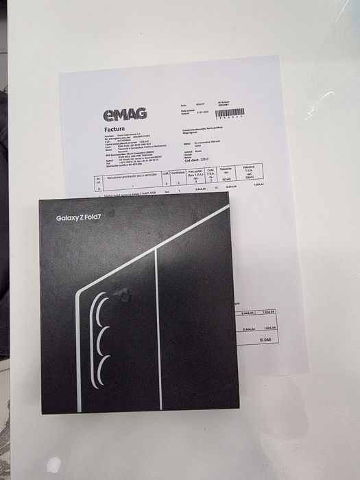 Samsung Z Fold 7 5G Jetblack 256Gb NOU Sigilat Factură 2 ANI GARANȚIE