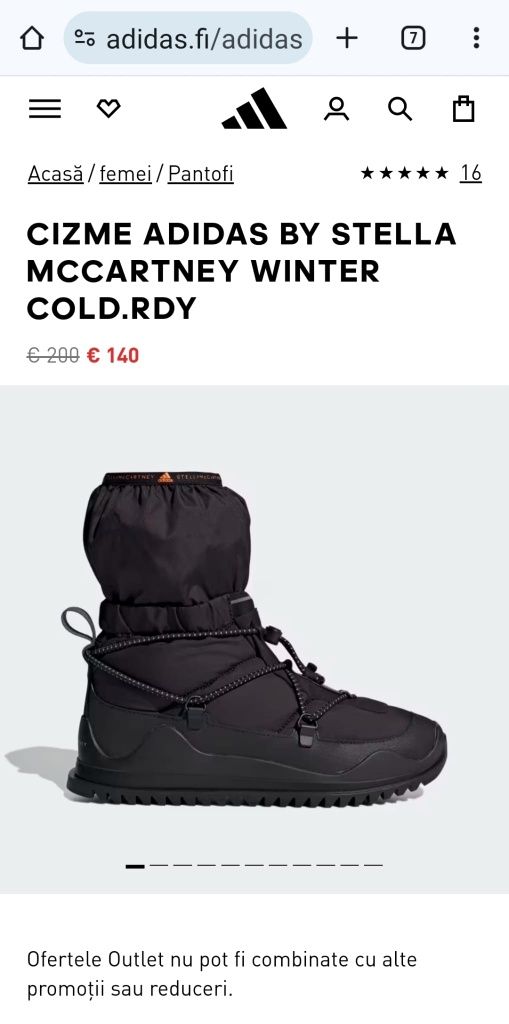 Adidasi inalti Adidas Mccartney Winter cold.dry marimea 42