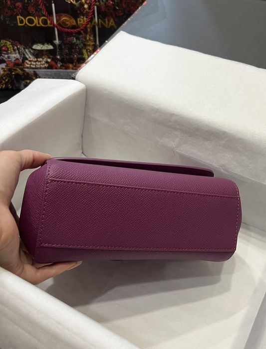 Geanta Dolce Gabbana Sicily 20 cm bordo, Premium