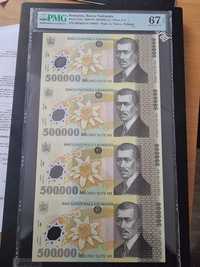 RARITATE Coala netaiata bancnote 500000 lei gradata PMG 67 certif BNR