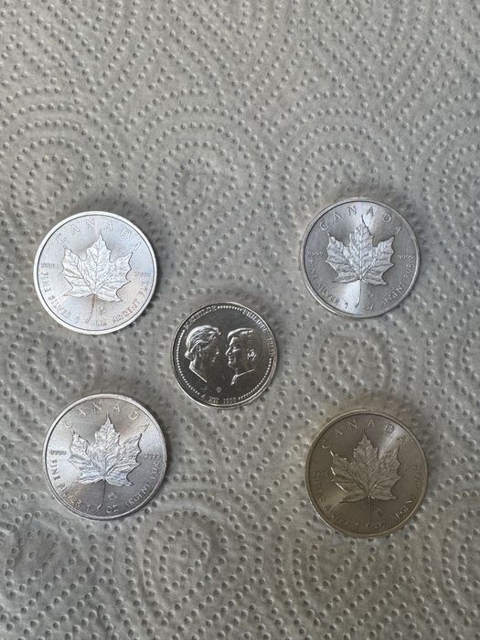 Monede maple leaf argint pur 9999 2014