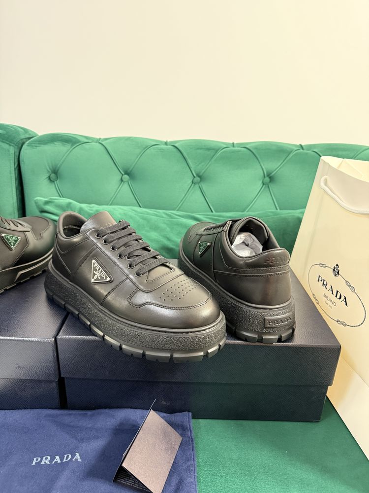 Adidasi Prada piele naturala 100% Full Box colectie noua