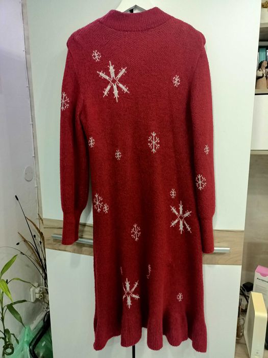 Rochie groasa cu model de Crăciun