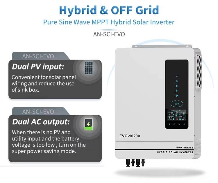 Хибриден Солерен Инвертор ANERN Модел AN-SCI-EVO-10200, Мощност 10.2kW