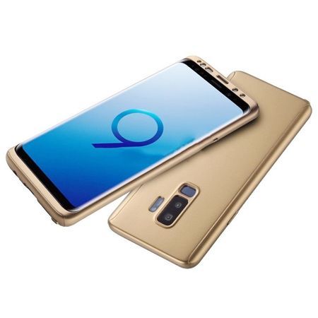 Husa Full Cover (fata + spate) pentru Samsung Galaxy S9 Plus, Gold