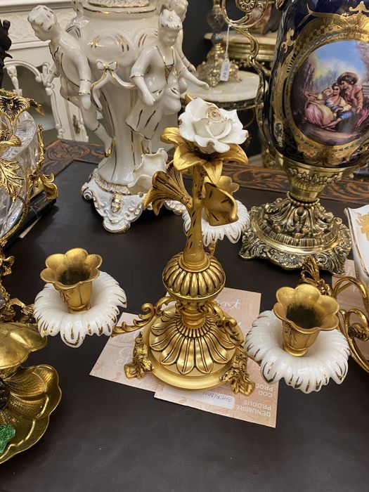 Set 2 sfesnice/bronz/portelan