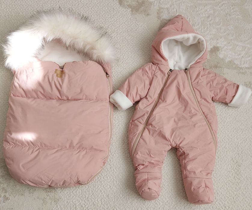 Зимний конверт комбинезон для новорожденных