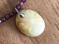 Colier granat si opal etiopian 100% natural