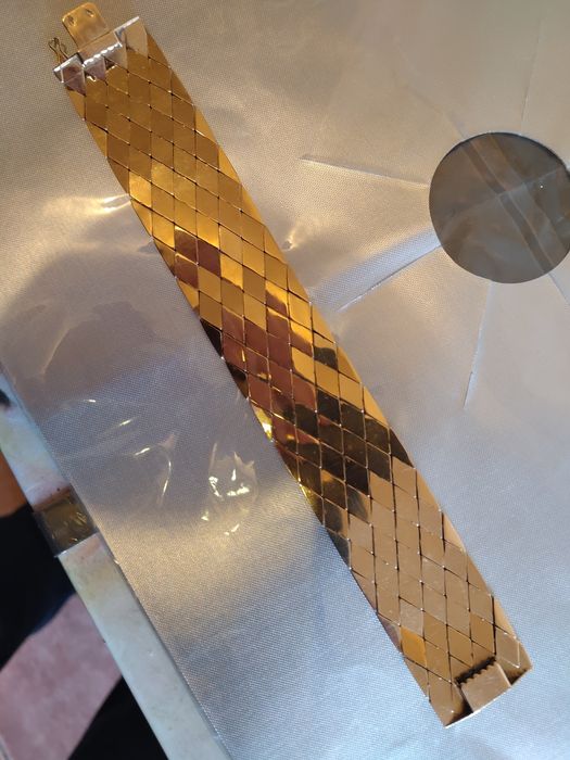 brățară Aur 18K masiv ,Vicenza (Italia),vintage(~1970), 53.5g