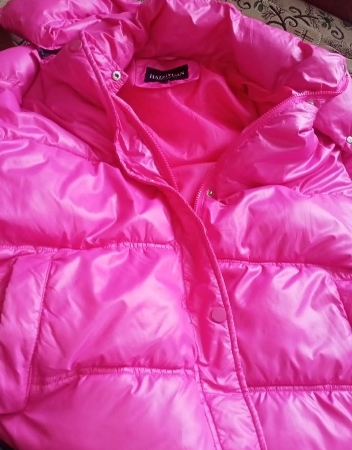 Оверсайз, розовая, женская куртка на осень и весну