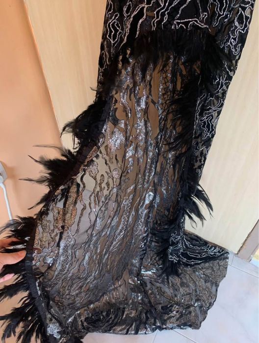 Бална черна рокля