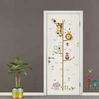 Метър за деца за врата , стена с животни декорация за детска стая