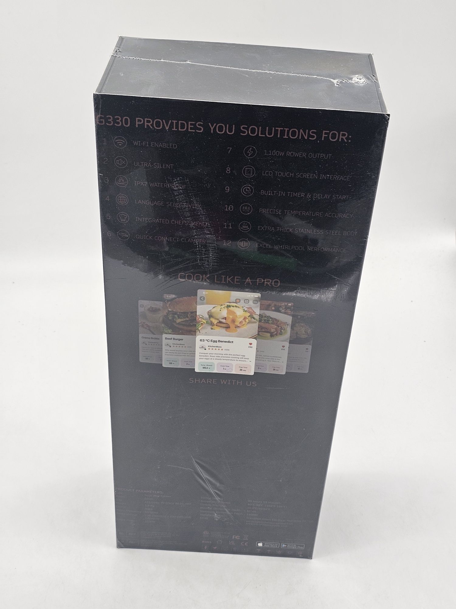 KitchenBoss Sous Vide Stick G330 cu WiFi - Aparat de Gatire Sous Vide