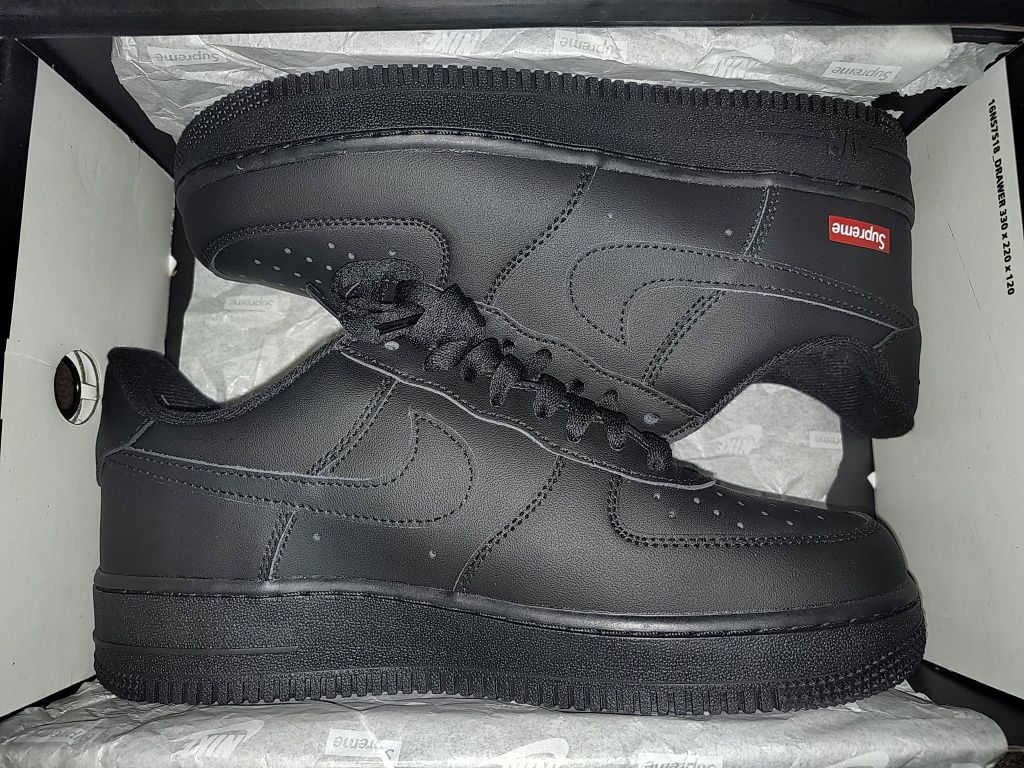 Air force 1 supreme black