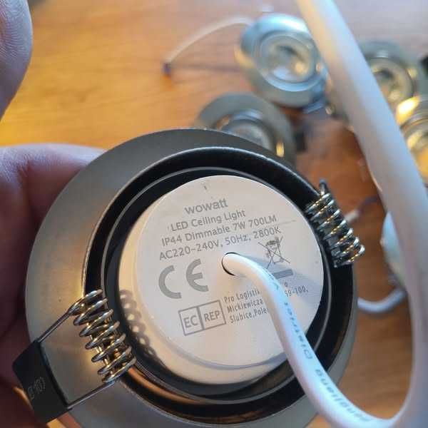 Комплект от 6 LED лунички за вграждане, димируеми, 10W, 2700K
