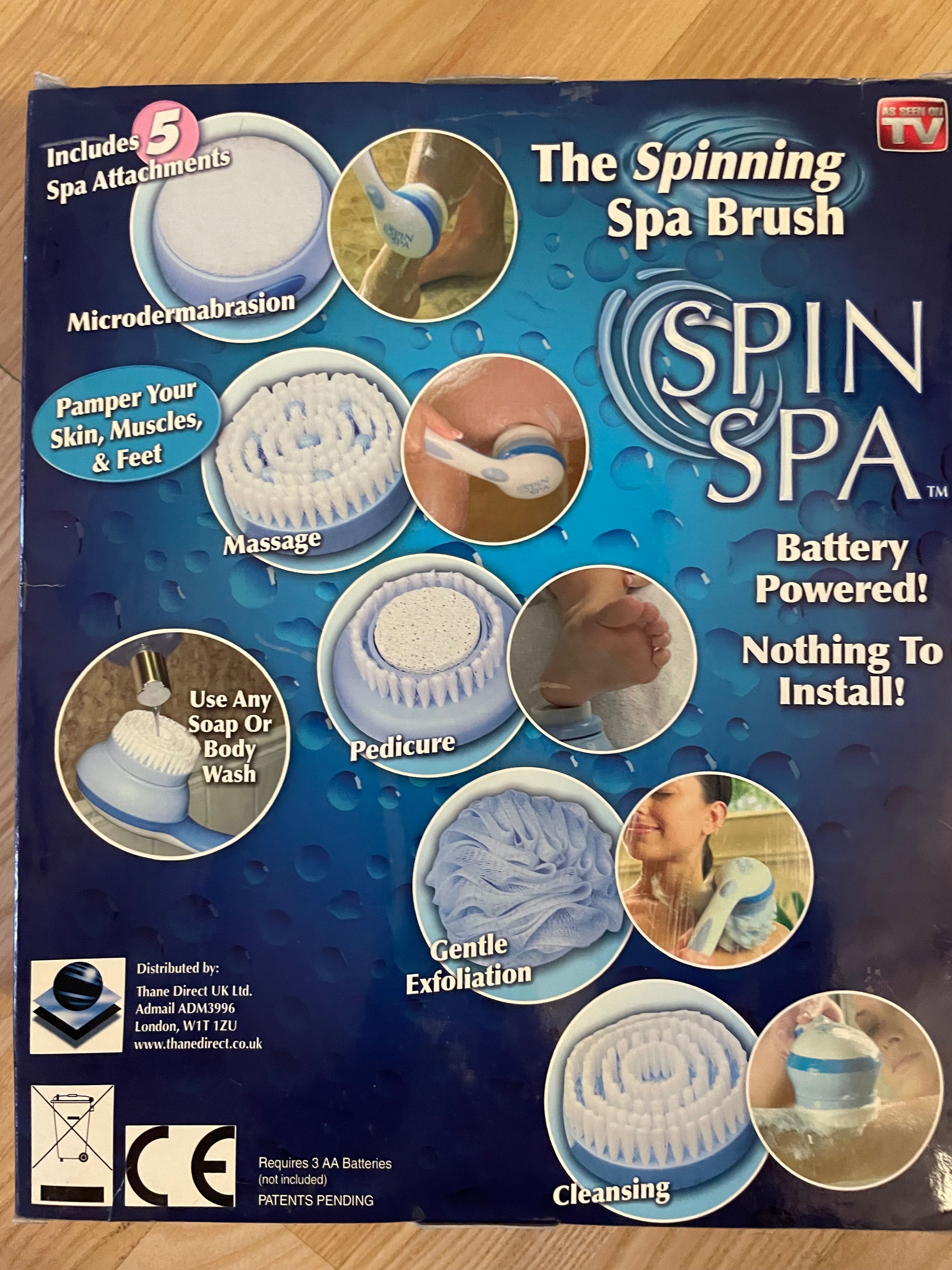 электрическая массажная щетка для тела Spin Spa Brush