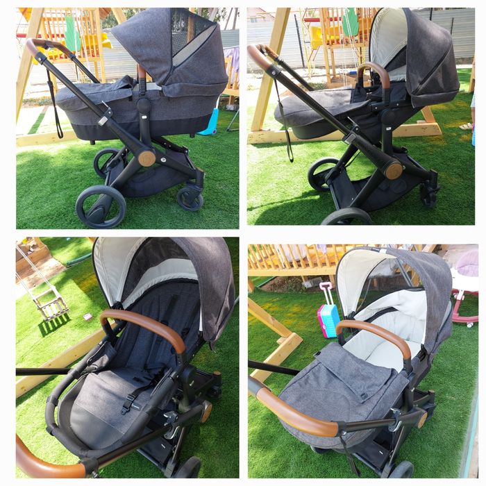 Коляска уневерсальная 2в1 в подарок кресло для кормление и ходунок
