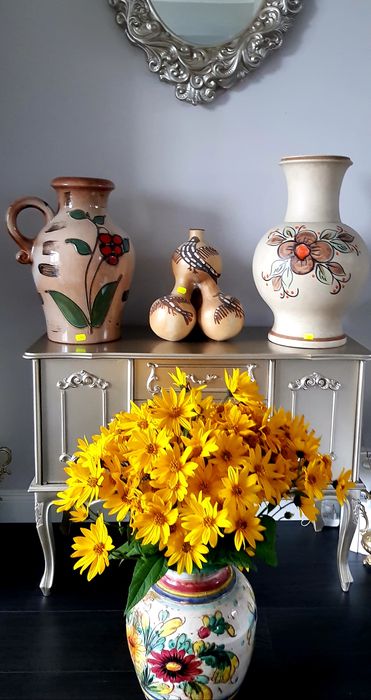 Vază veche din ceramică glazurata